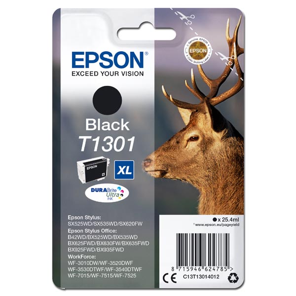 Epson Original Inkjet T1301 / C13T13014012 black 25,4 ml 945 pages