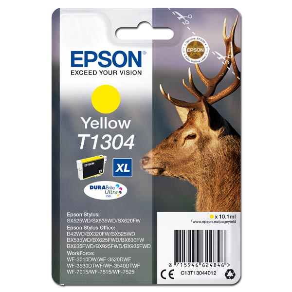 Epson Original Inkjet T1304 / C13T13044012 yellow 10,1 ml 765 pages