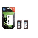 HP Original Inkjet C9504EE / HP 339 black dualpack 2x21 ml