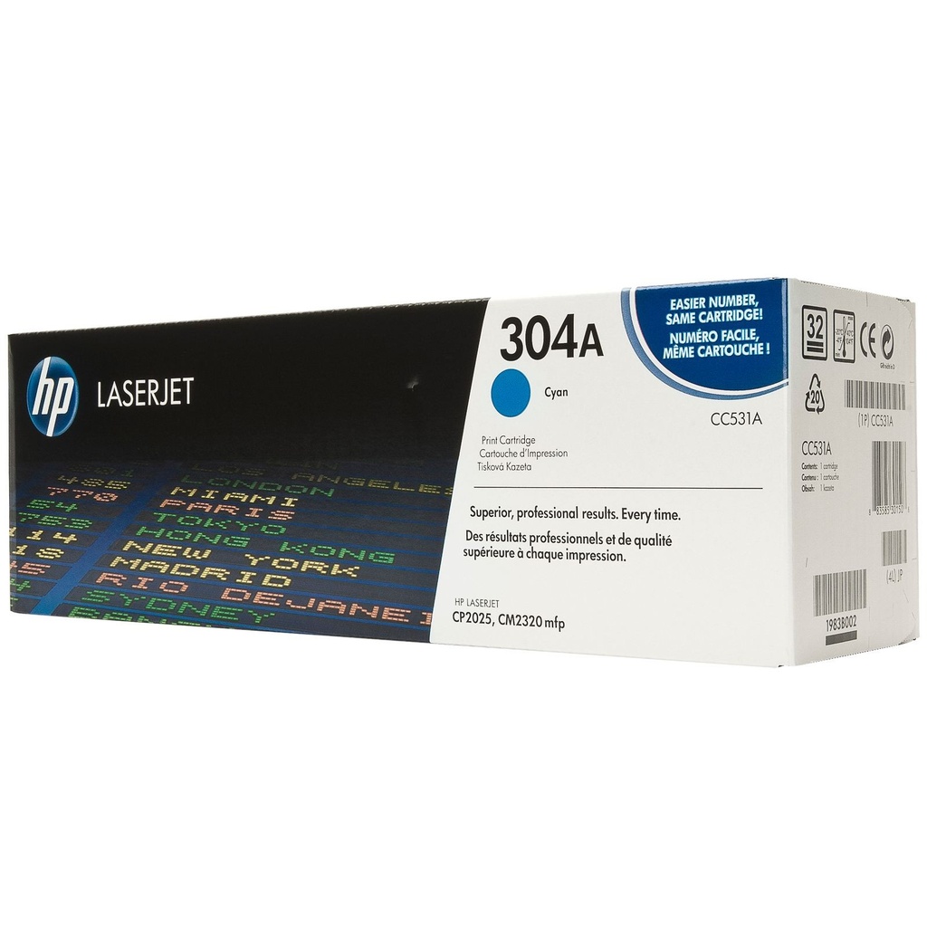 HP Original Toner CC531A / HP 304A cyan 2 800 pages