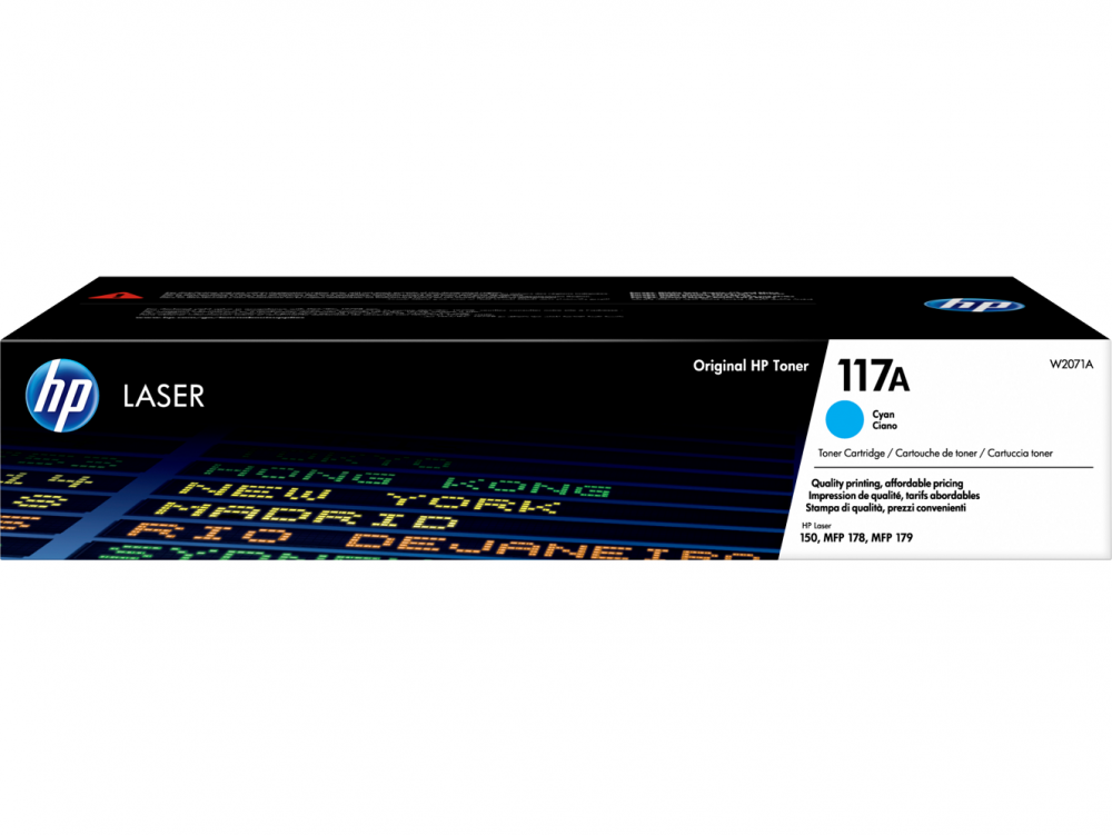 HP Original Toner W2071A / HP 117A cyan 700 pages C-box