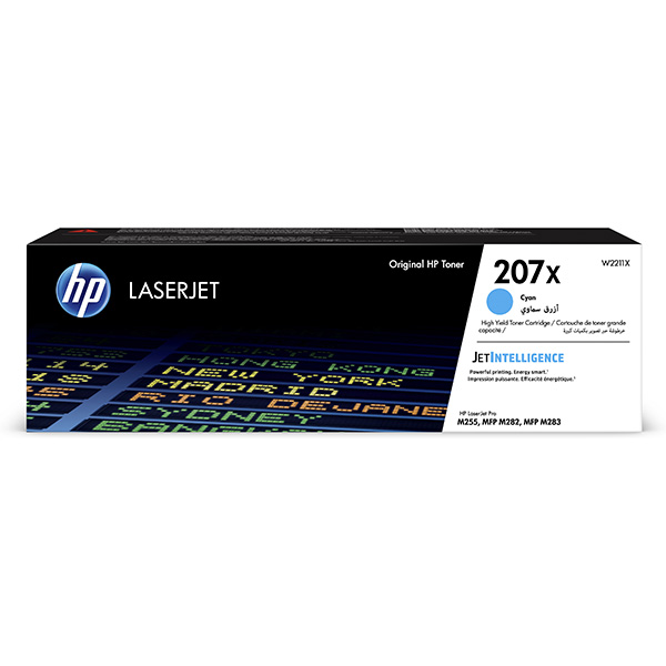 HP Original Toner W2211X / HP 207X cyan 2 450 pages C-box