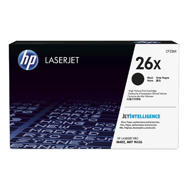 HP originálny toner CF226XC / HP 26XC black (čierna) 9 000 strán (II. akosť kartónového obalu)