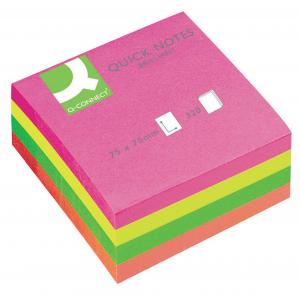[4002255] Bloček kocka Q-CONNECT 76x76mm 320l neónová