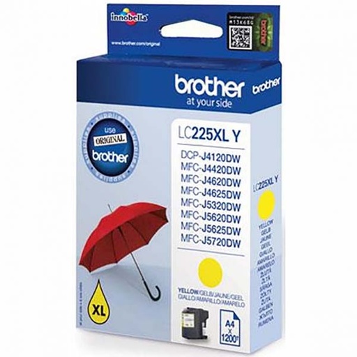 [4LC225XLYRA] Brother Original Inkjet LC225XLY yellow 1 200 pages
