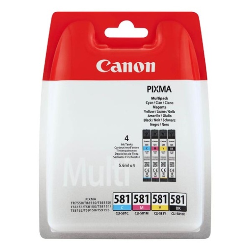 [4002484] Canon Original Inkjet Set CLI-581 CMYK multipack 2103C004 4 x 5,6 ml