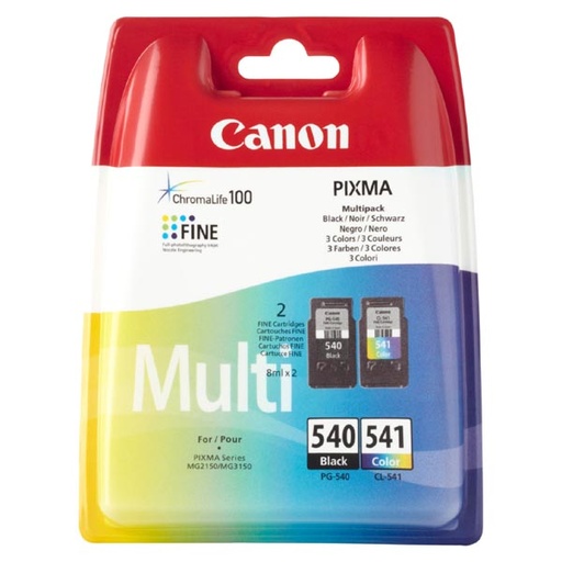 [4002437] Canon Original Inkjet Set PG-540 / CL-541 5225B006 CMYK 180 + 180 pages