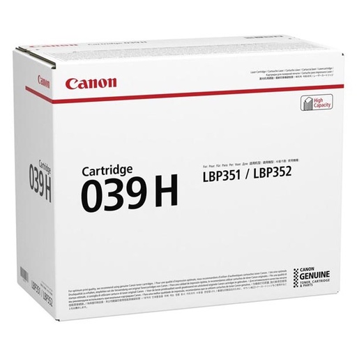 [4001740] Canon Original Toner CRG 039H 0288C001 black 25 000 pages