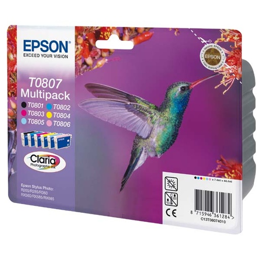 [4001872] Epson Original Inkjet C13T08074011 black, cyan, yellow, magenta, light cyan, light magenta