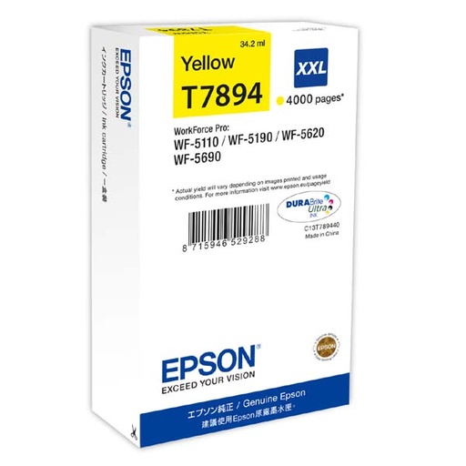 [4C13T789440RA] Epson Original Inkjet T7894 XXL / C13T789440 yellow 34 ml 4 000 pages