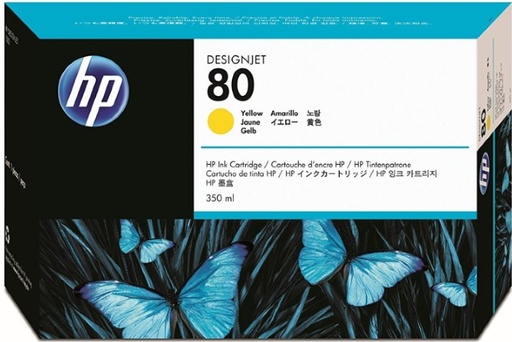 [4001370] HP Original Inkjet C4848A / HP 80 yellow 350ml
