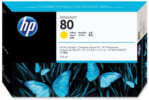[4001373] HP Original Inkjet C4873A / HP 80 yellow 175ml