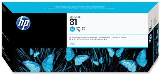 [4001380] HP Original Inkjet C4931A / HP 81 dye cyan 680 ml