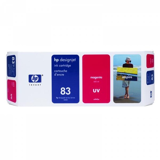 [4001387] HP Original Inkjet C4942A / HP 83 UV magenta 680 ml