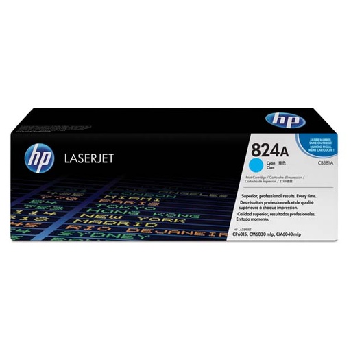 [4CB381ACR] HP Original Toner CB381A / HP 824A cyan 21 000 pages C-box