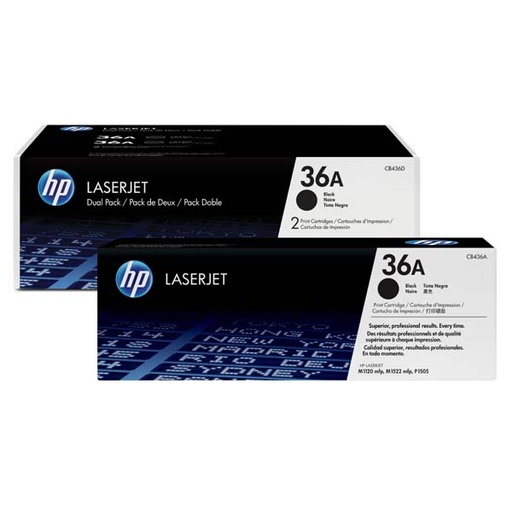 [4000263] HP Original Toner CB436AD / HP 36A black dualpack 2 x 2 000 pages