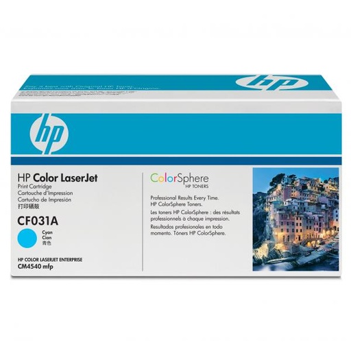 [4CF031ACR] HP Original Toner CF031A / HP 646A cyan 12 500 pages C-box