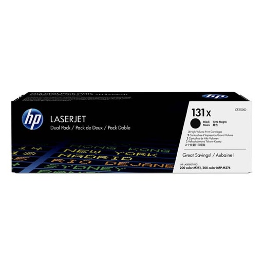 [4000519] HP Original Toner CF210XD / HP 131X black 2 x 2 400 pages
