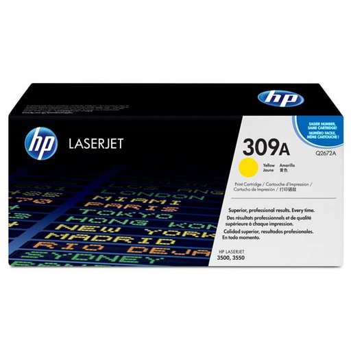 [4000654] HP Original Toner Q2672A / HP 309A yellow 4 000 pages B-box