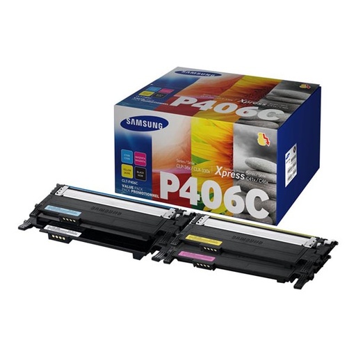 [4001735] HP Original Toner SU375A / Samsung CLT-P406C CMYK 1 500 + 3 x 1 000 pages