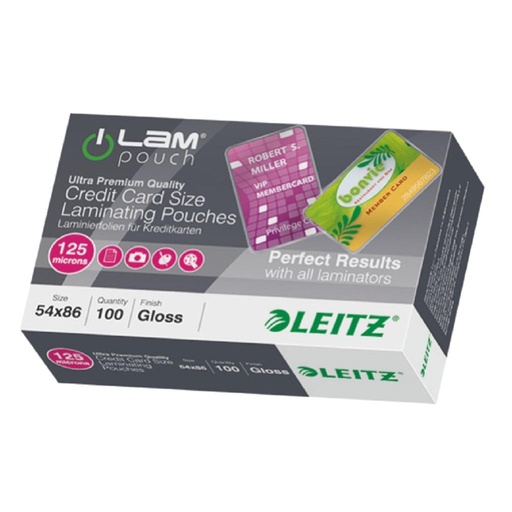 [4003685] Laminovacie fólie Leitz 54x86 mm, 125 mic