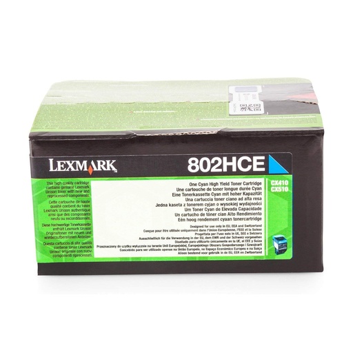 [4000178] Lexmark Original Toner 80C2HCE cyan 3 000 pages