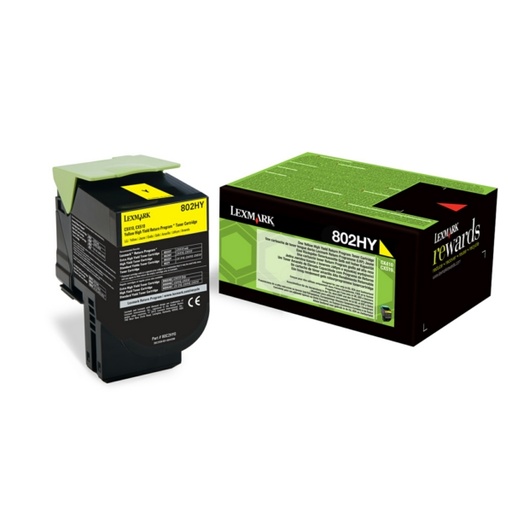 [4000179] Lexmark Original Toner 80C2HYE yellow 3 000 pages