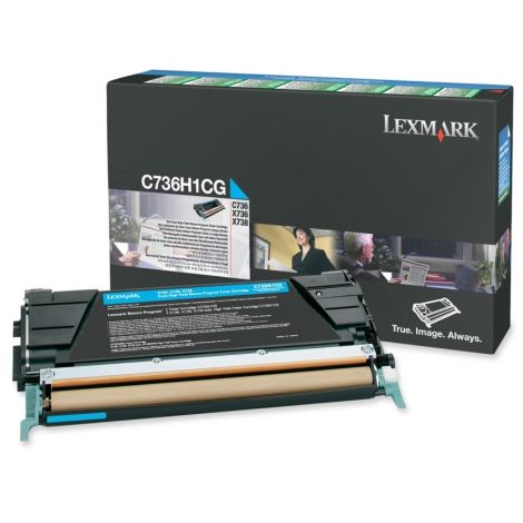 [4001010] Lexmark Original Toner C736H1CG cyan HC 10 000 pages B-box