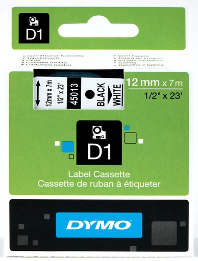 [4001652] Originál DYMO páska S0720530 D1 12mm x 7m čierna na bielej 45013