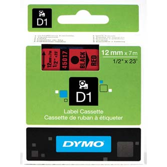 [4002396] Originál DYMO páska S0720570 D1 12mm x 7m čierna na červenej 45017