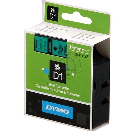 [5100025] Originál DYMO páska S0720890 D1 19mm x 7m čierna na zelenej 45809