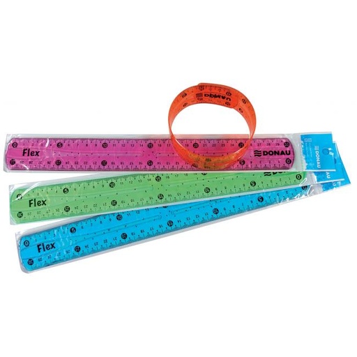 [4002672] Pravítko 30 cm ohybné mix farieb modrá, oranžové, zelené, ružové