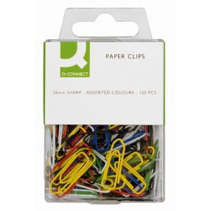 [4002061] Spisové spony Q-Connect 26mm mix farieb 125ks